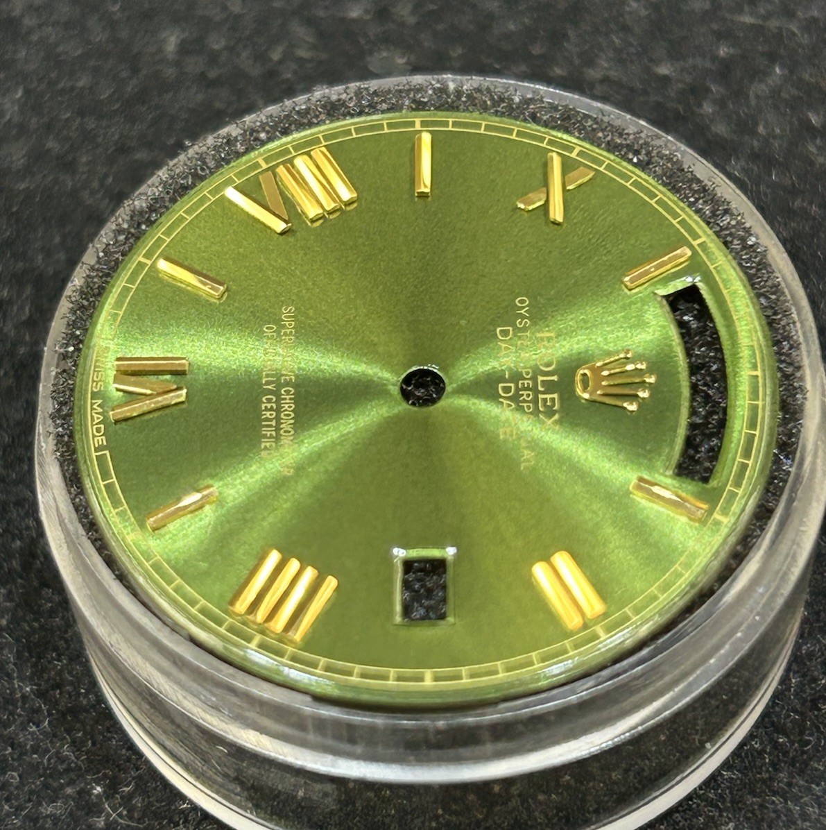 Rolex 40mm President Custom Olive Green Roman Dial Yellow For 228238 & 228348