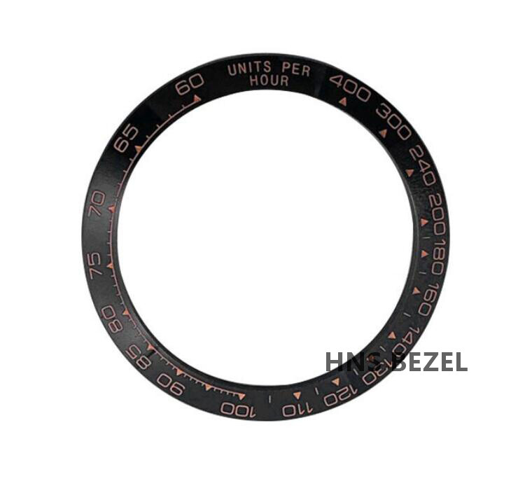 CERAMIC BEZEL FOR ROLEX DAYTONA 16500 16520 116500 116520 ROSE GOLD ENGRAVED