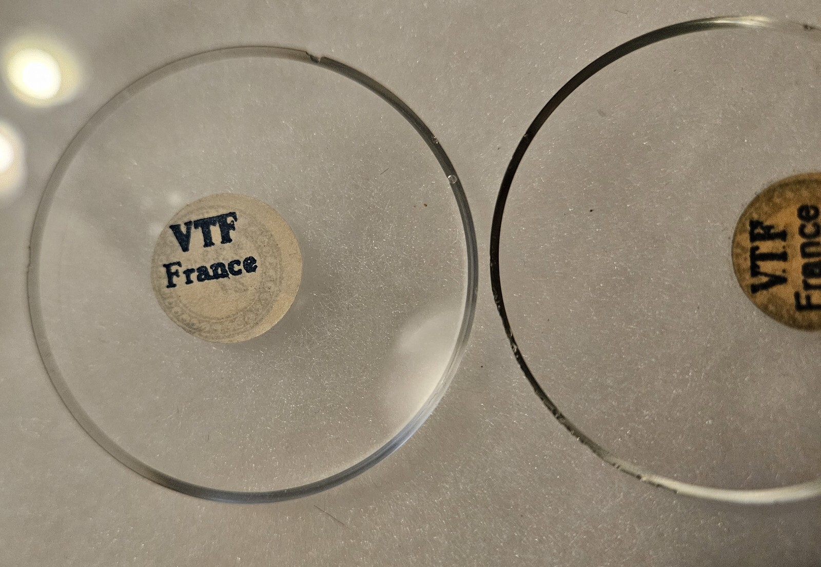 4 vintage pocket watch round replacement crystals 1 Unbranded 3 NOS Labled VTF