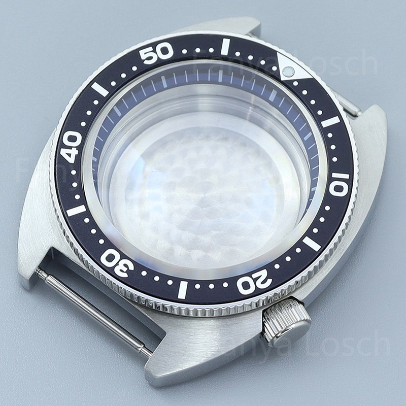 41mm Silver Watch Case Modify Tuna Turtle Mod Sapphire 10ATM For Seiko NH35 NH36
