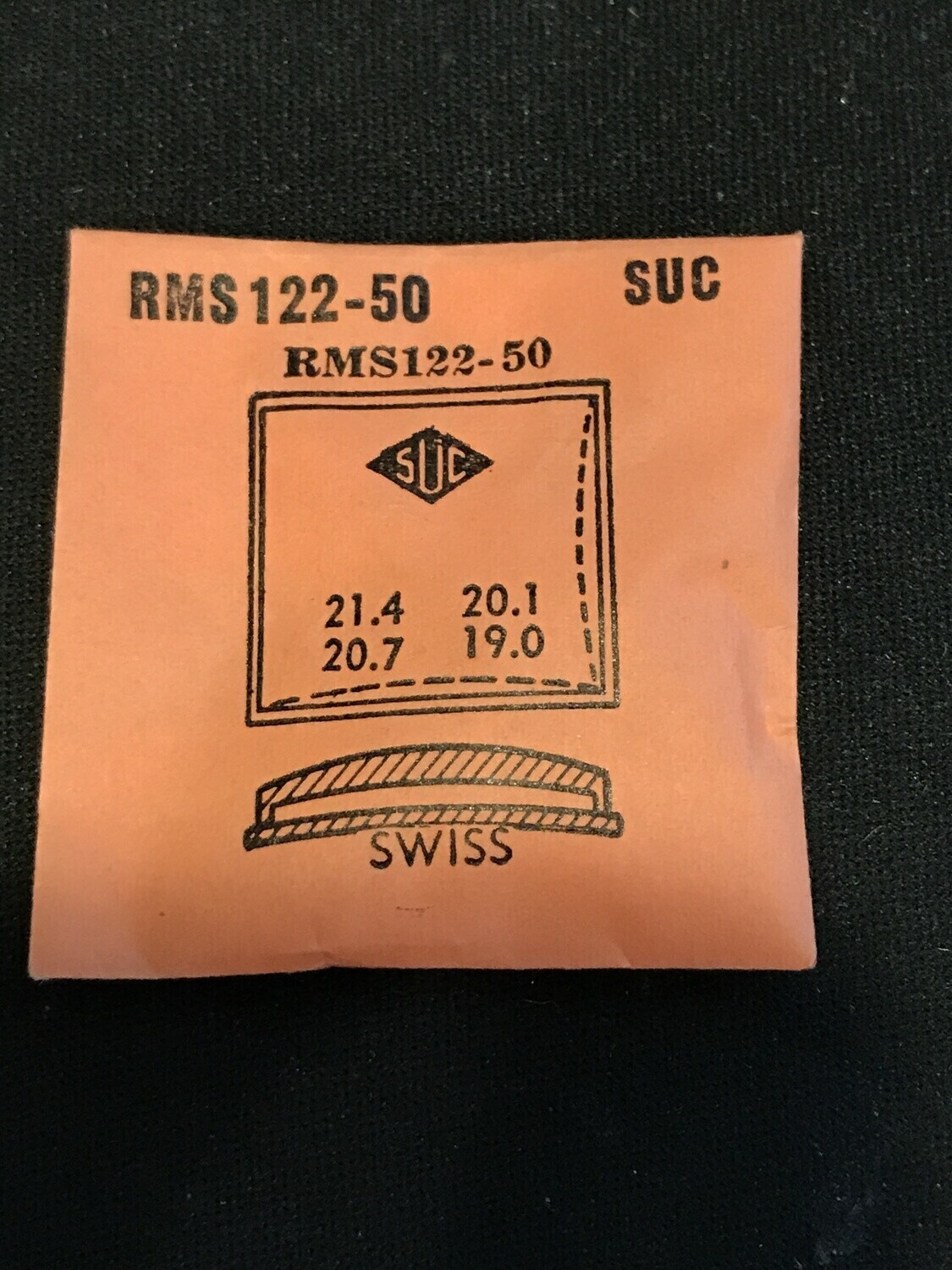 SUC Rocket Crystal RMS 122-50 for SWISS wrist watch – 20.7 x 19.0mm – New