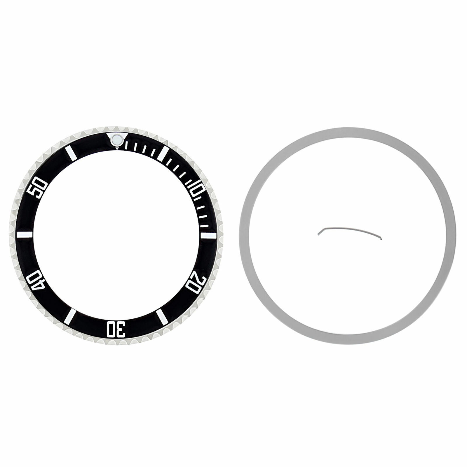BEZEL & INSERT FOR 40MM ROLEX SUBMARINER 16808,16610,16613 STAINLESS STEEL BLACK