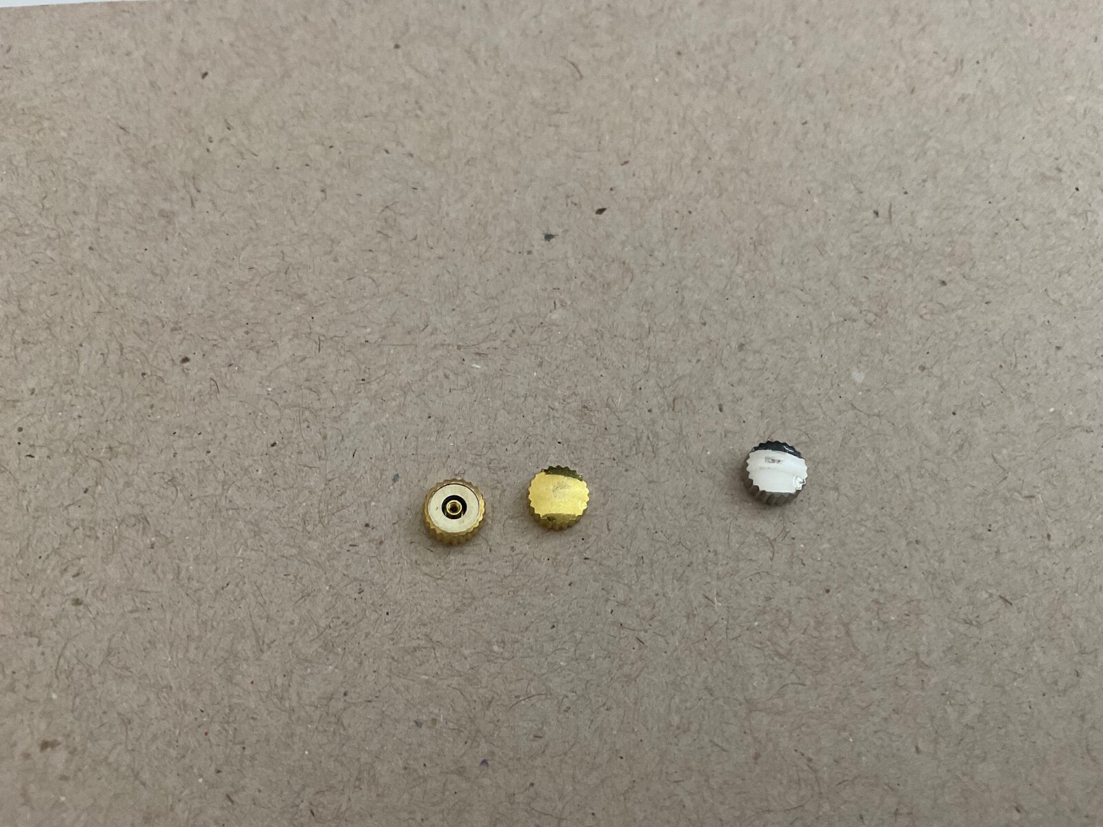 GOLD FILLED AND STAINLESS STEEL “O” RING WATERPROOF CROWNS VARIOUS SIZES