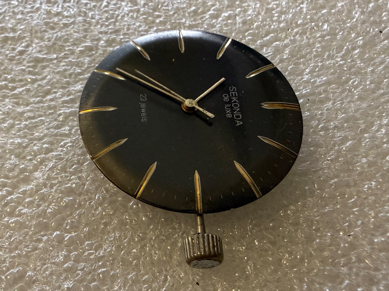 USSR SEKONDA de LUXE movement 2209 caliber Gold Plated watch mechanism FOR PARTS