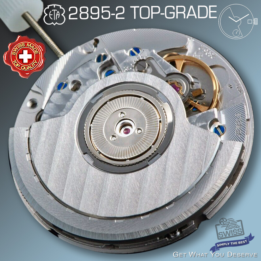 MOVEMENT AUTOMATIC ETA 2895-2, TOP GRADE-GLUCYDUR, SMALL SECOND 6H, SWISS MADE
