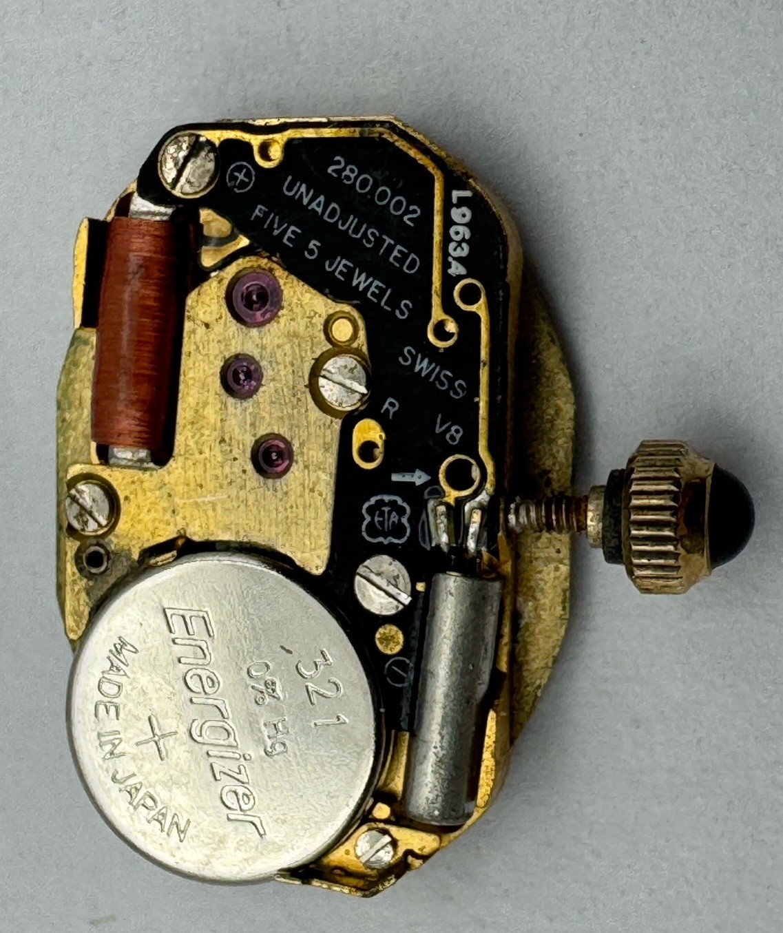 Vintage Longines ETA 280.002 Quartz Watch Movement – Works