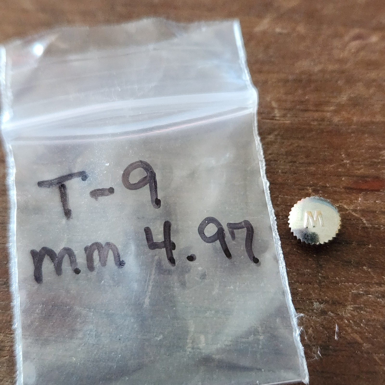 Vintage Designer Watch Crown – Tap 9 – Approx. 5mm Diameter – Pre Owned – Clean