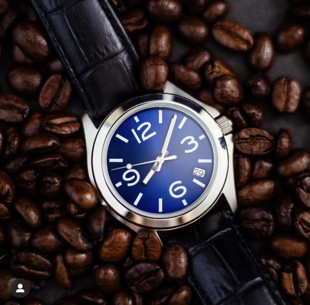 Dark Blue Sunburst Spork Watch Dial – 28.5mm – CT802