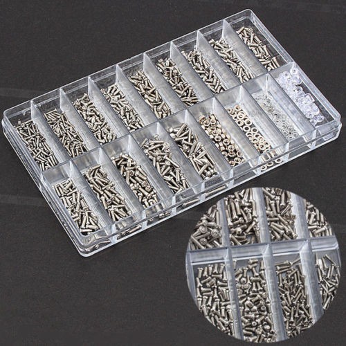 1 Box Stainless Steel & Plastic Eyeglass Sunglass Screws Nut Watchmaker Tools E