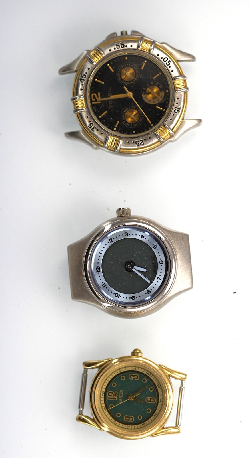 Fossil Relic Guess Women Men Watch Stainless St Silver Gold Quartz NON-WORKING