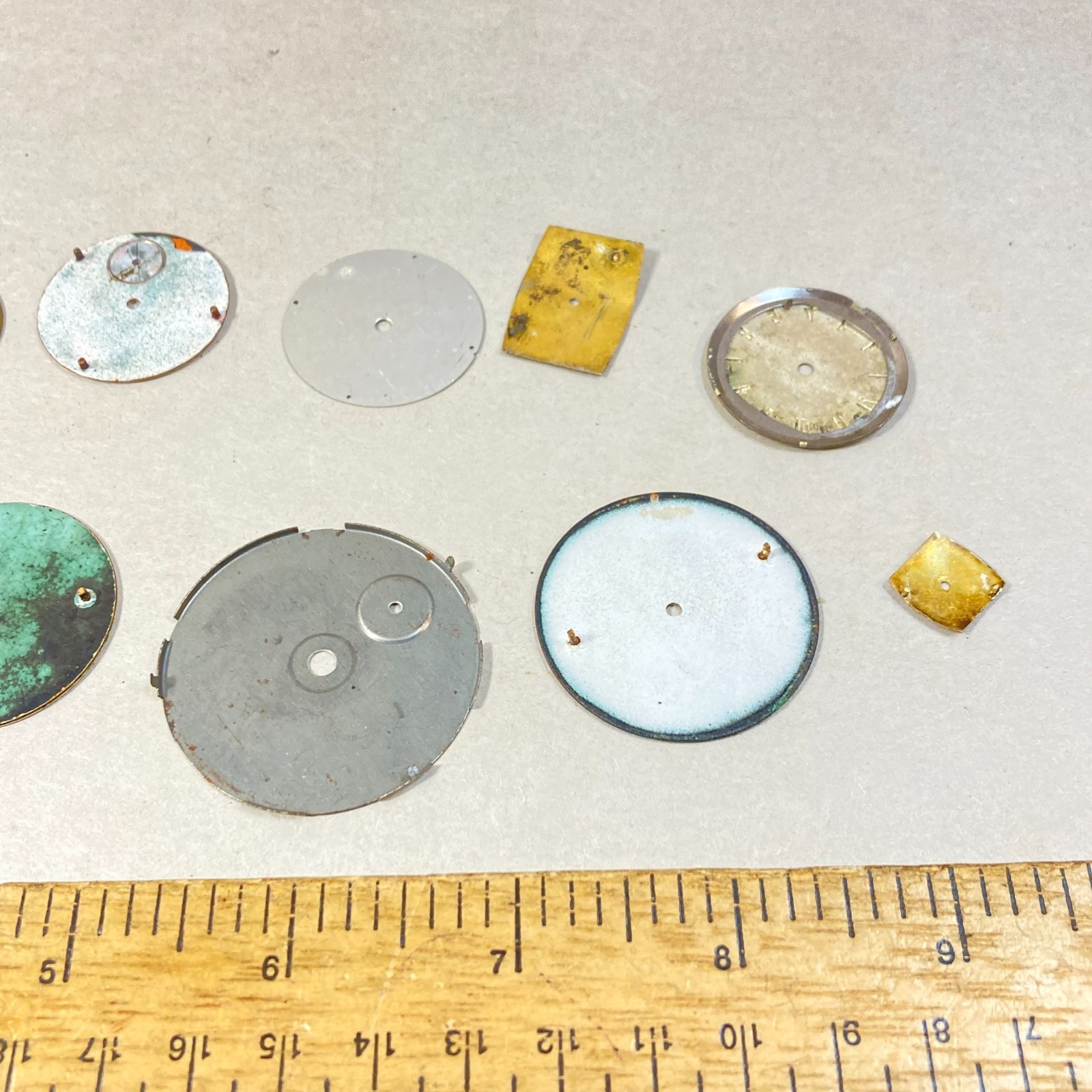 Vintage Watch Faces 11 Pc Waltham Gruen Other Replacement Parts
