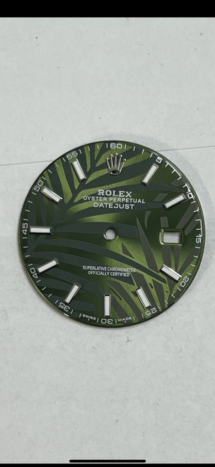 Rolex Datejust II 41mm Custom Green Palm Motif Lume Dial Models 126300 & 126334