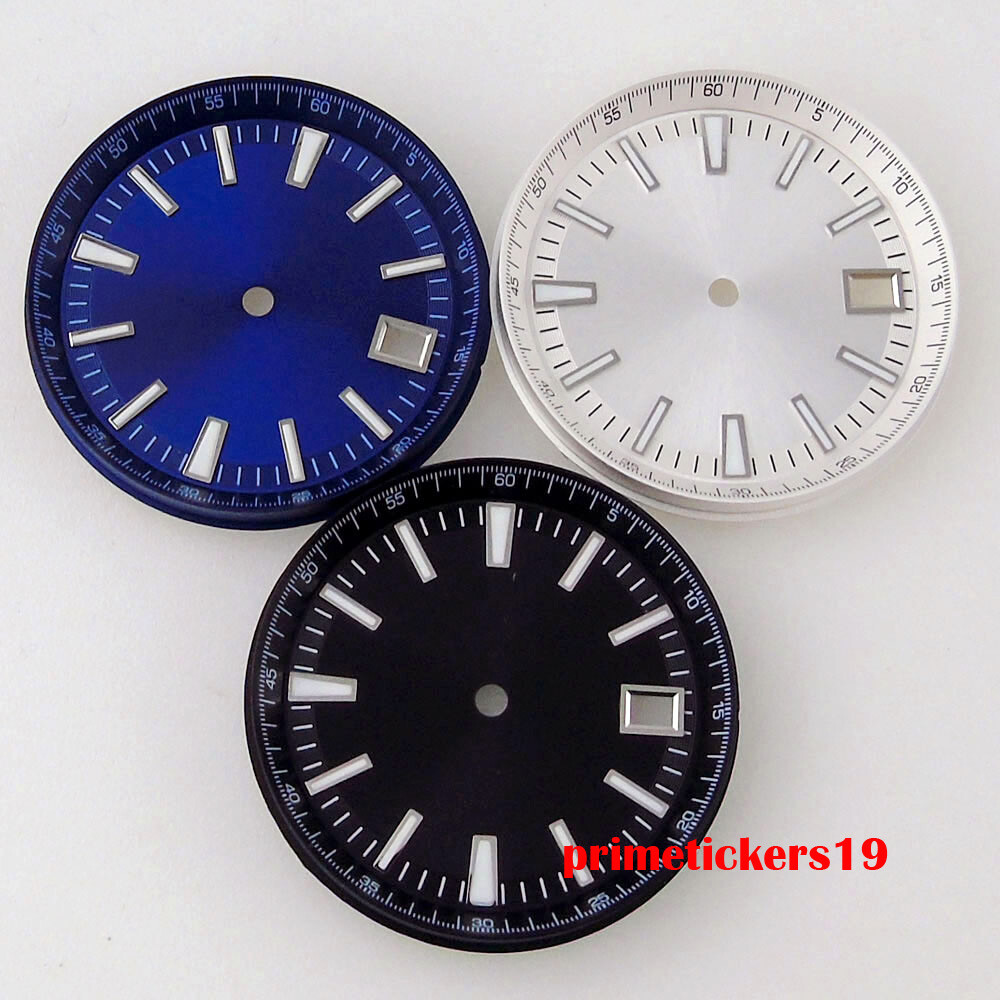 41mm Watch Case Transparent Back Bracelet Sapphire 33mm Dial Hands Fit NH35 Movt