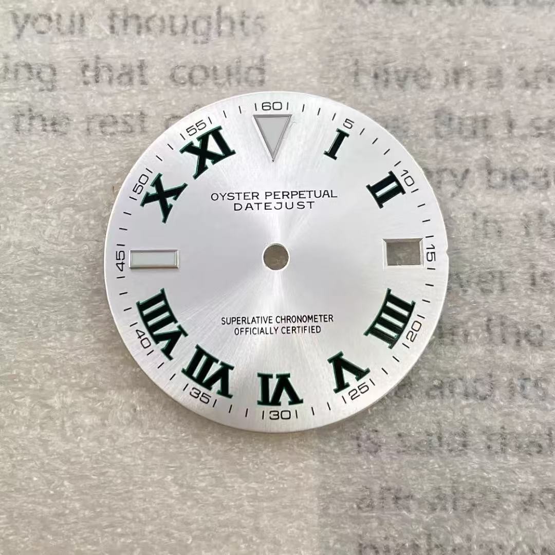 28.5mm Green Ice Blue Luminous Watch Dial For NH35/NH36 Movement