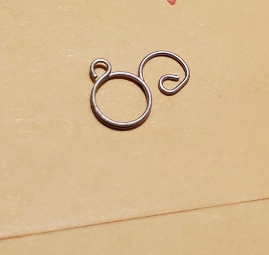 Illinois 16s Clutch Lever Spring #1532 Style 2 NOS