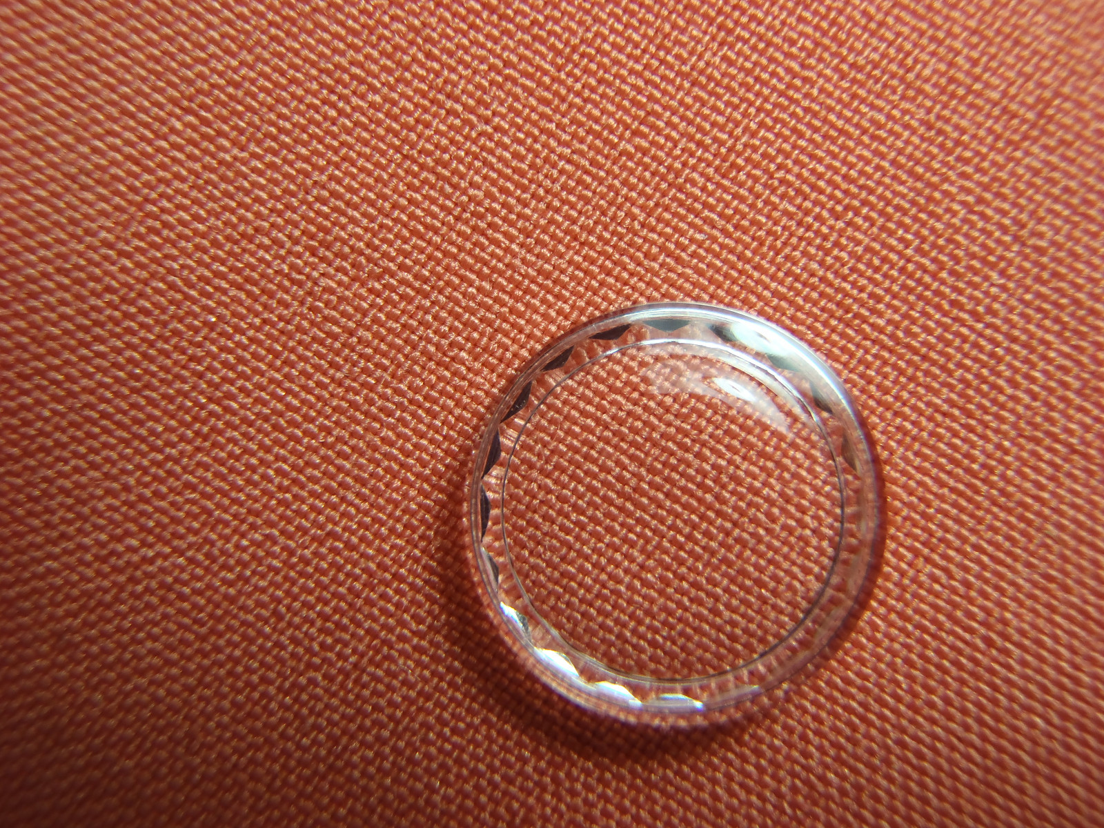 FWC HIGH ROUND Diamond Edge PLASTIC WATCH CRYSTAL 12.5 MM NOS