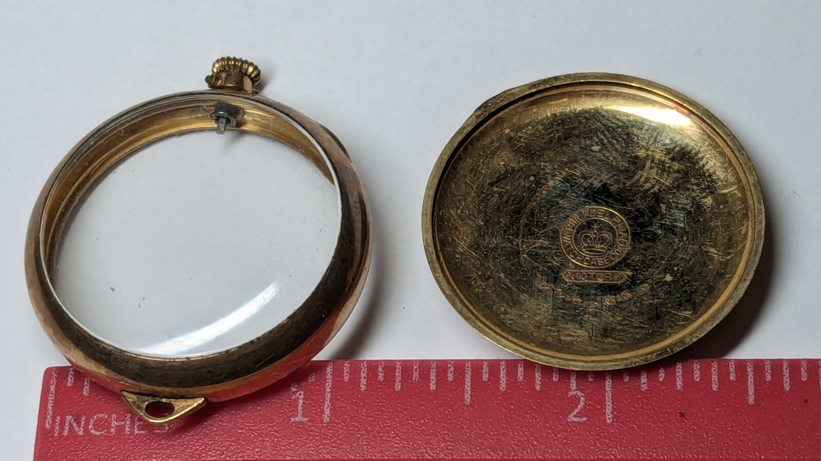 VINTAGE PHILIDELPHIA WATCH CO ROLLED GOLD PLATE POCKET WACH CASE VICTORY