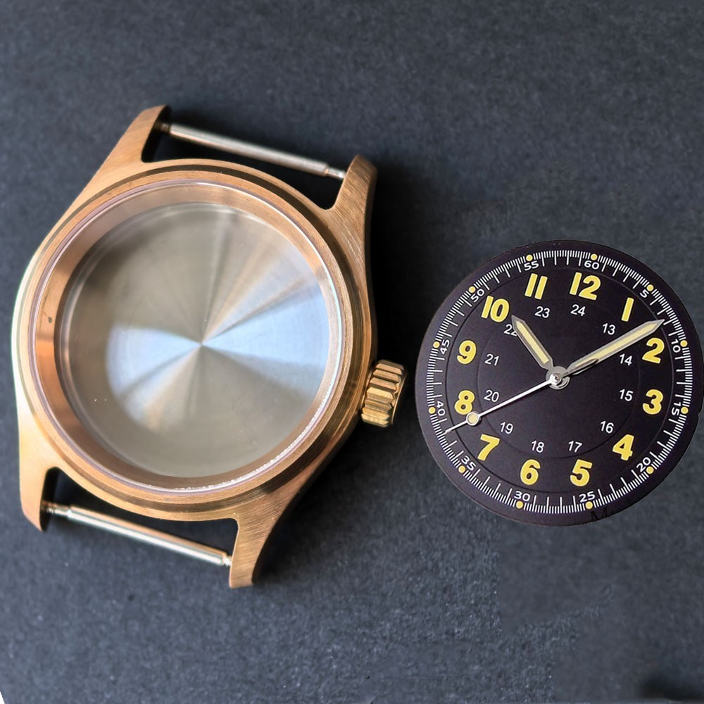 36mm Sapphire Glass Solid Cusn8 Bronze Watch Case for NH35 PT5000 ETA 2824 Diver
