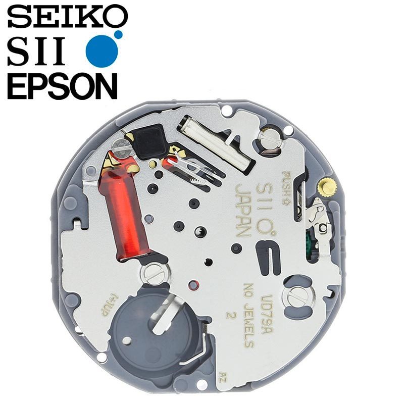 New Japan SII / TMI / Epson VD79 Watch Movement, 10 1/2 Ligne, 2 Hands, 2 Eyes