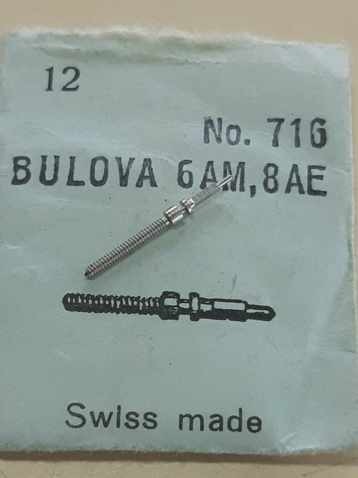 Bulova 6am-8ae caliber stem 1 x In Pack Free postage