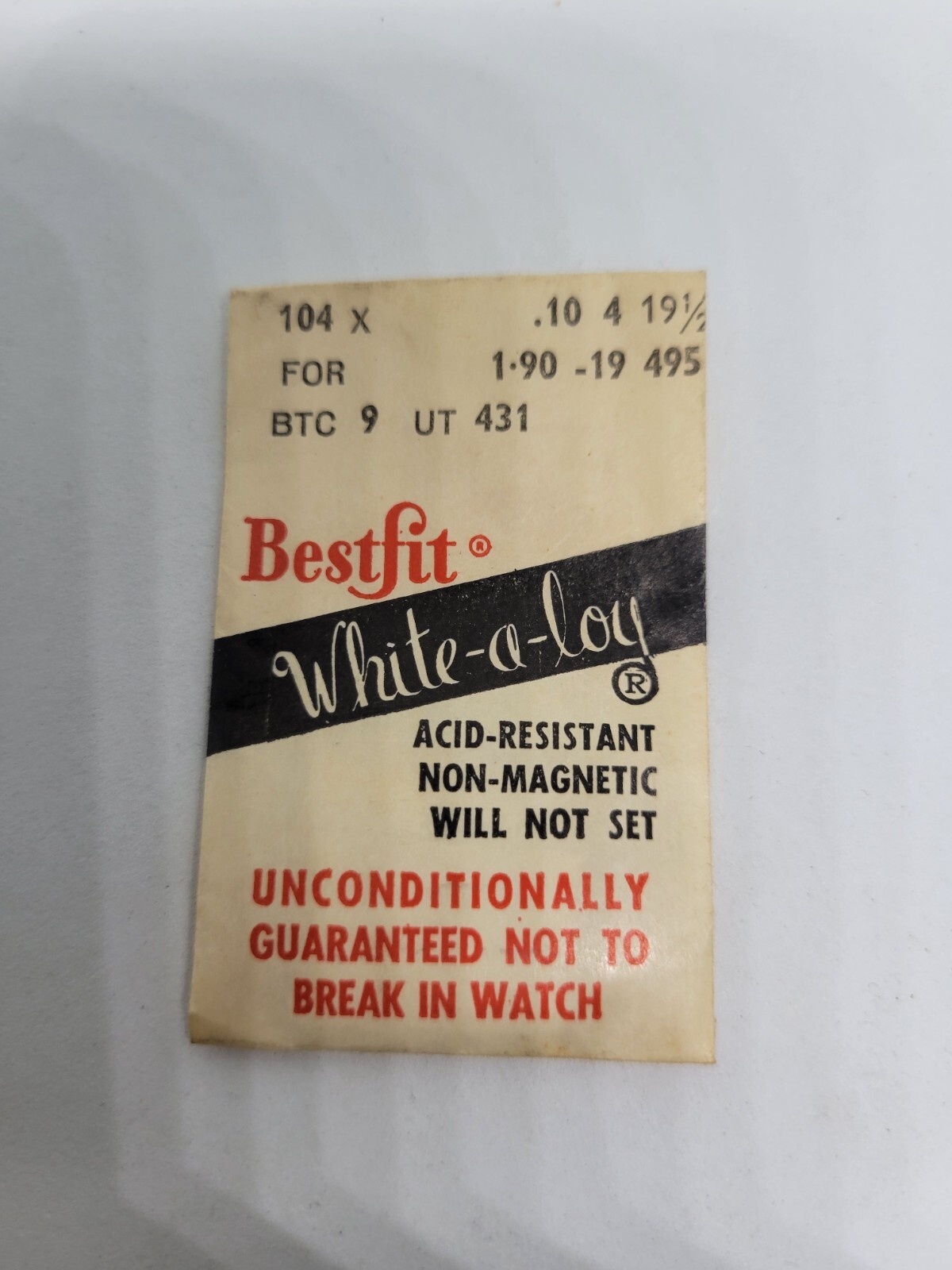 NOS Bestfit White-A-Loy Mainsprings Multiple Variations pick one
