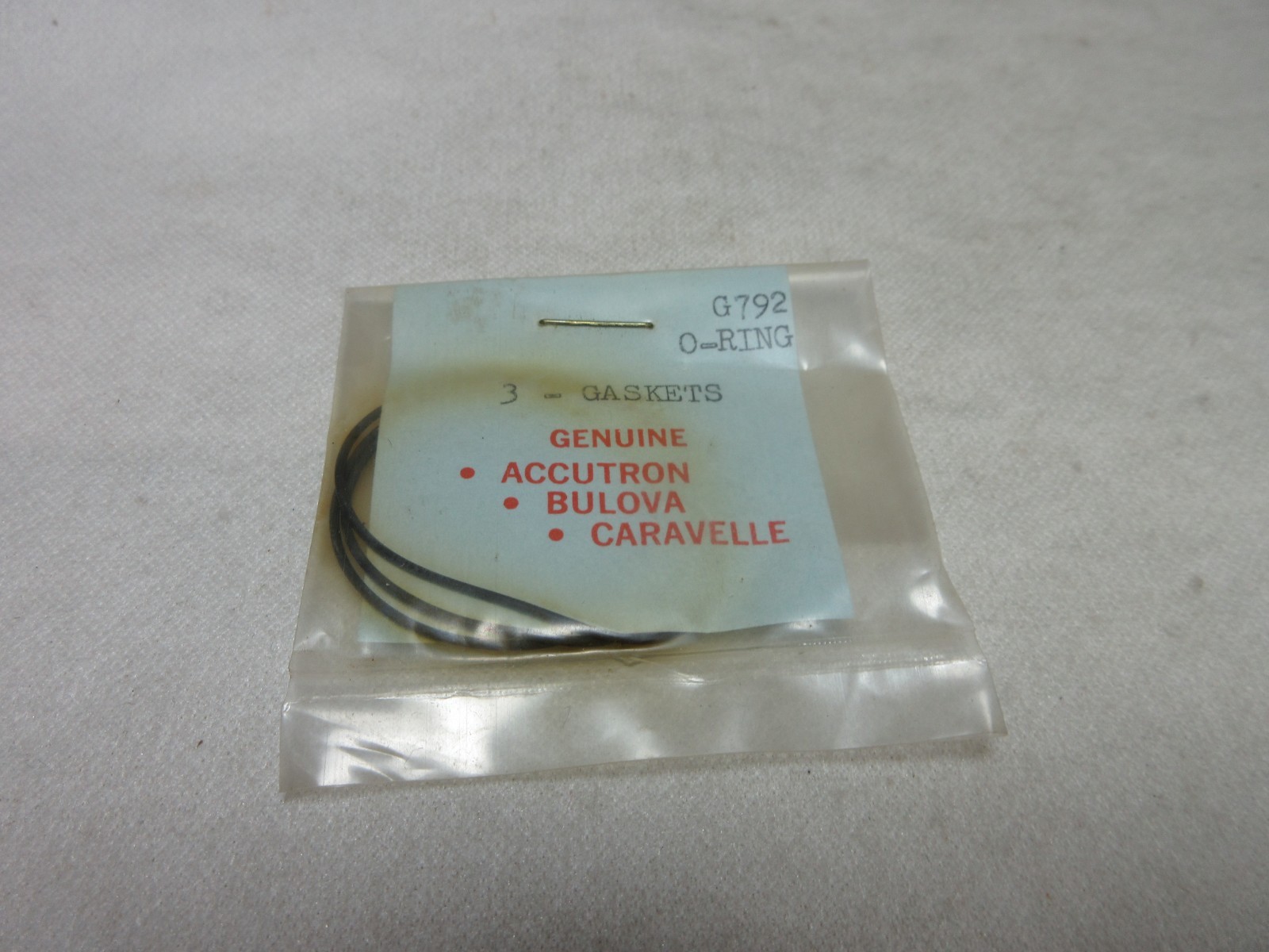 3 BULOVA ACCUTRON CARAVELLE WATCH GASKET G792 WATCHMAKER REPLACEMENT #223