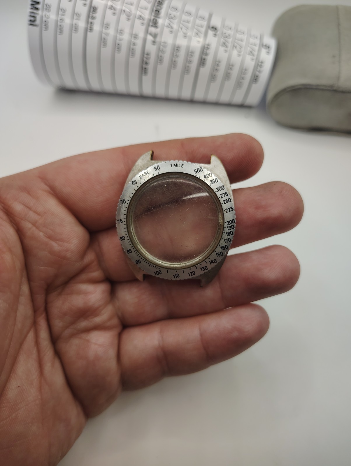 Vintage tachymeter Bezel Watch Case No Back