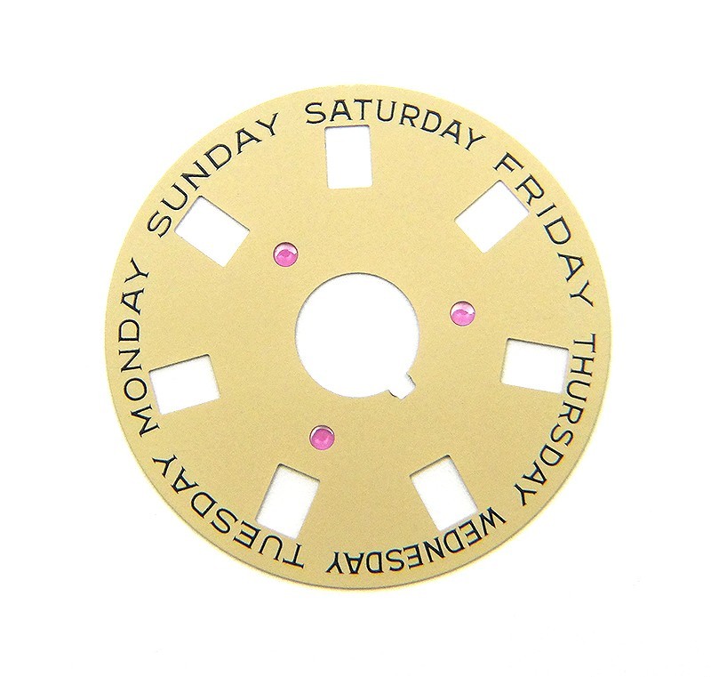 Genuine Rolex 1555 1556 Caliber Beige Watch Day Date Disc 1803 1802 1807