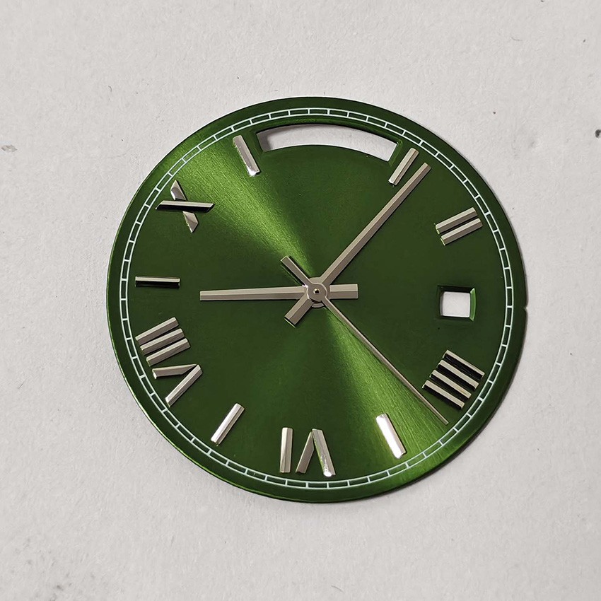 30.8MM Dual Calendar Watch Dial Silver-Tipped Dial Hands for 8285 Movement