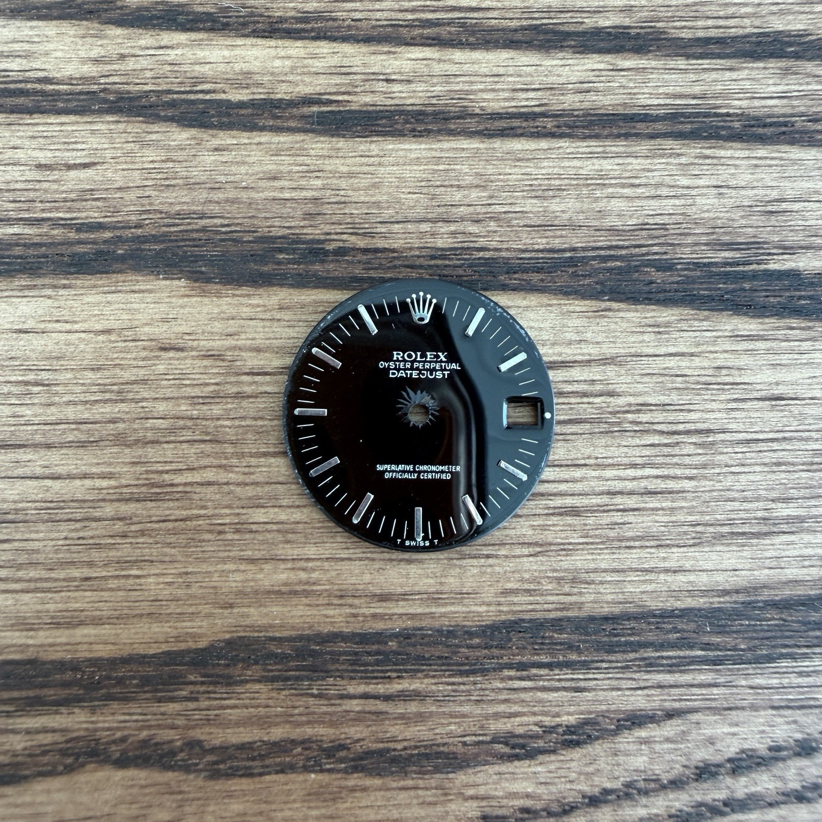 Vintage Rolex Ladies Black Stick Dial Fits 31mm Datejust Models
