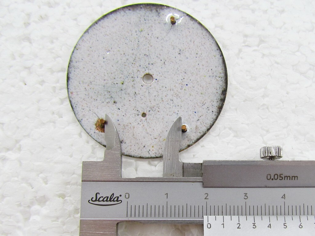 Invar Antique Swiss Original Porcelain Dial Watch-face 44,2 mm for Pocket Watch