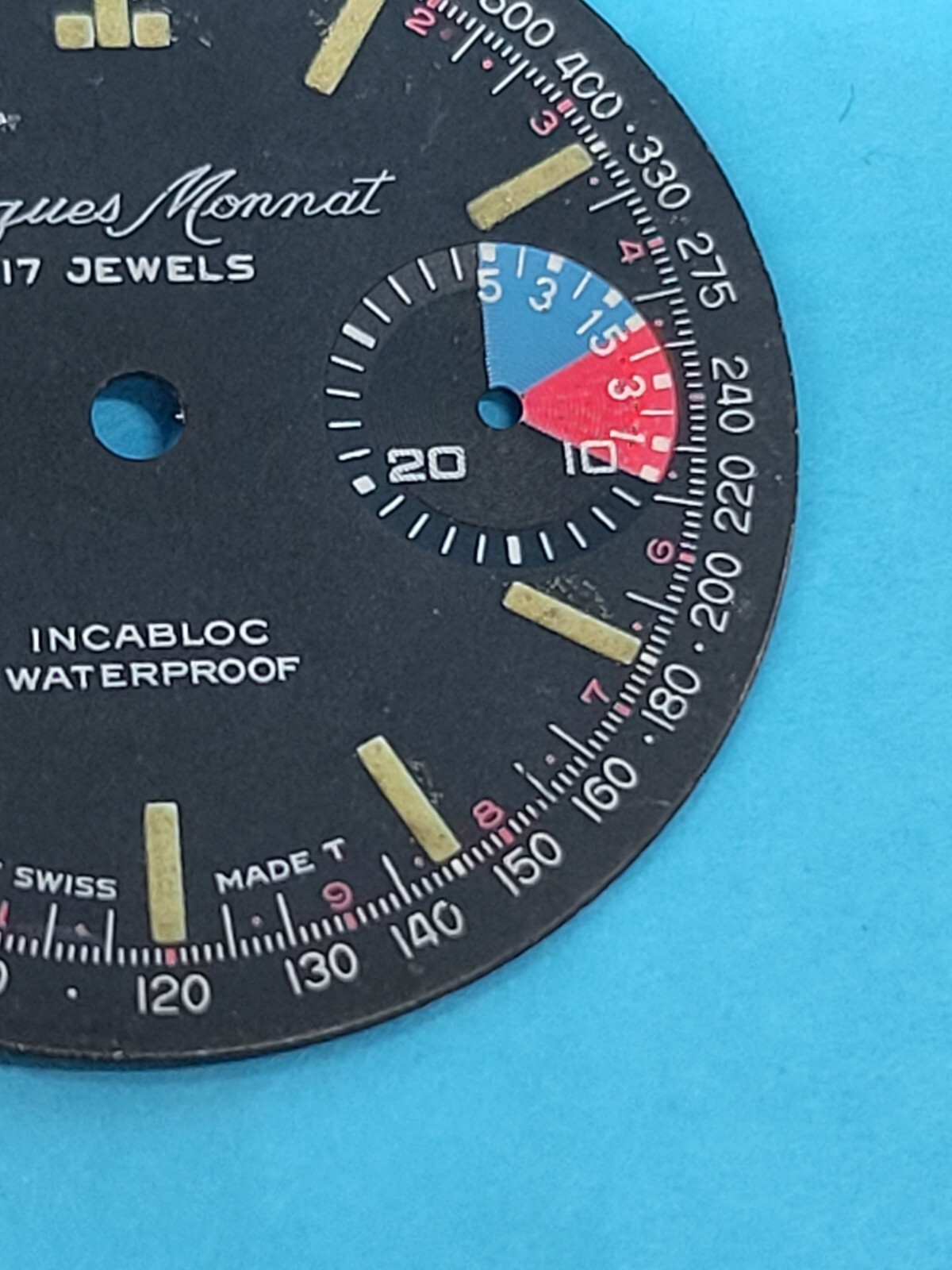 Jacques Monnat Dial Chronograph for Valjoux 7730 33.59mm tachymeter