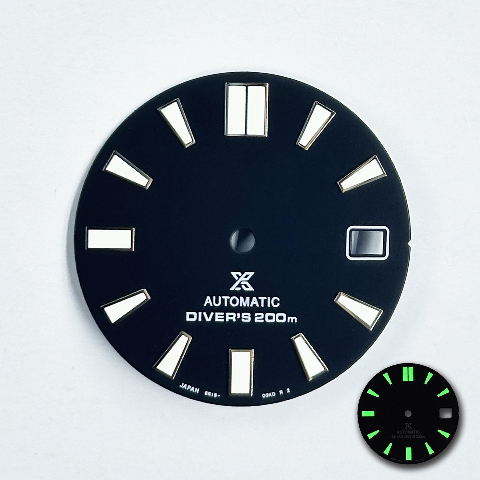28.5mm Black Blue Watch Dial Green Luminous for NH35 NH36 Movement accessories