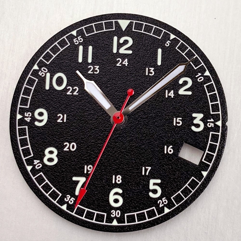 New 29mm Frosted Particles Arabic numerals Sterile NH35 Watch Dial Face Set Lume
