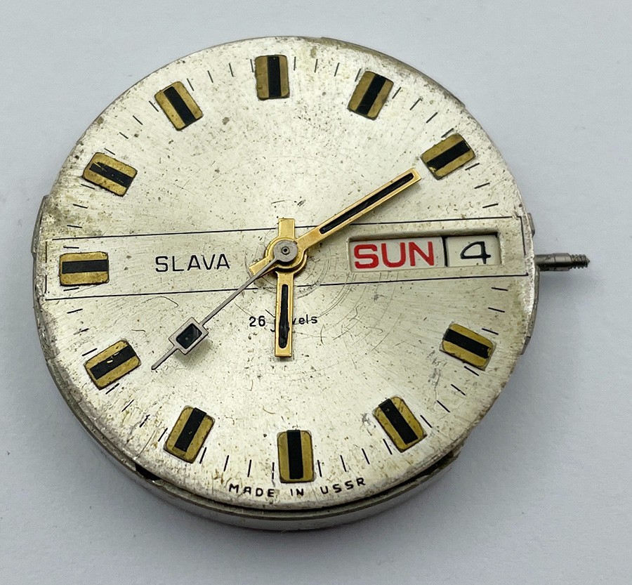 SLAVA 2428 MOVEMENT FOR MEN’S WRISTWATCH 100% working A932