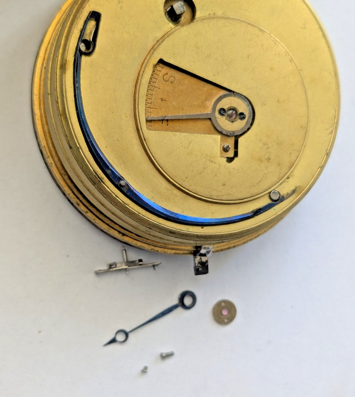 Antique W.H. Clever & Sons Todmorden English Pocket Watch Movement Dial 46mm F16
