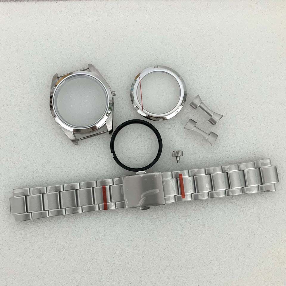 38mm Stainless Watch Case+Strap Sapphire Glass for NH35 Movement 31mm Dial