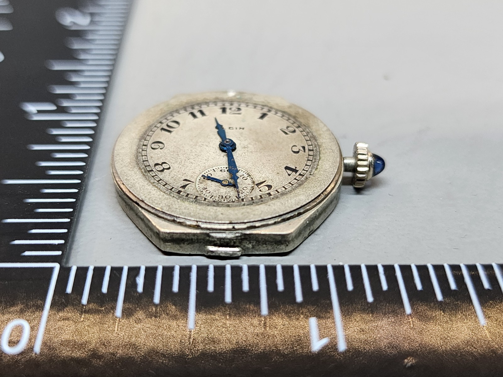 (For Parts Not Working) – ELGIN Nickel Wrist WATCH Face Movement Only