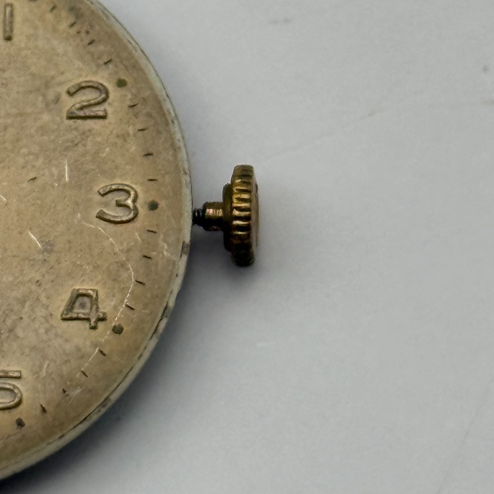 Tudor Watch Movement Running FEF 290 Rolex Crown For Parts / Restoration 23.6mm
