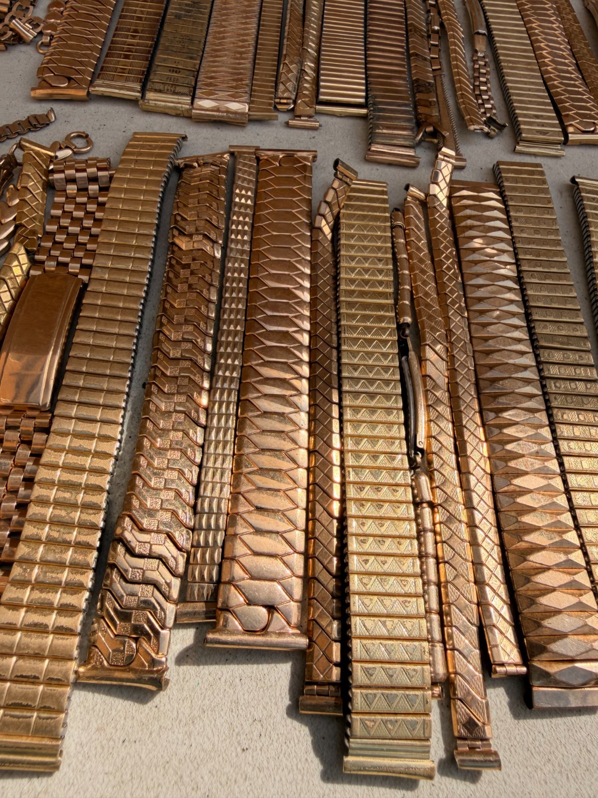 Vintage 9 ct rolled gold filled watch straps job lot scrap gold recovery 3