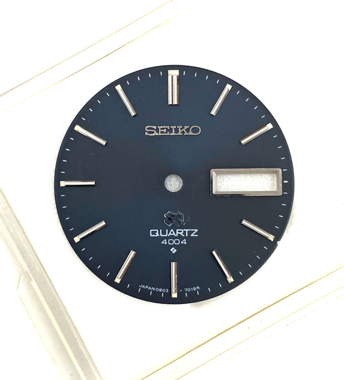 Genuine Vintage Seiko 4004 SQ Quartz 0903-7019 Day/Date Navy Blue Dial