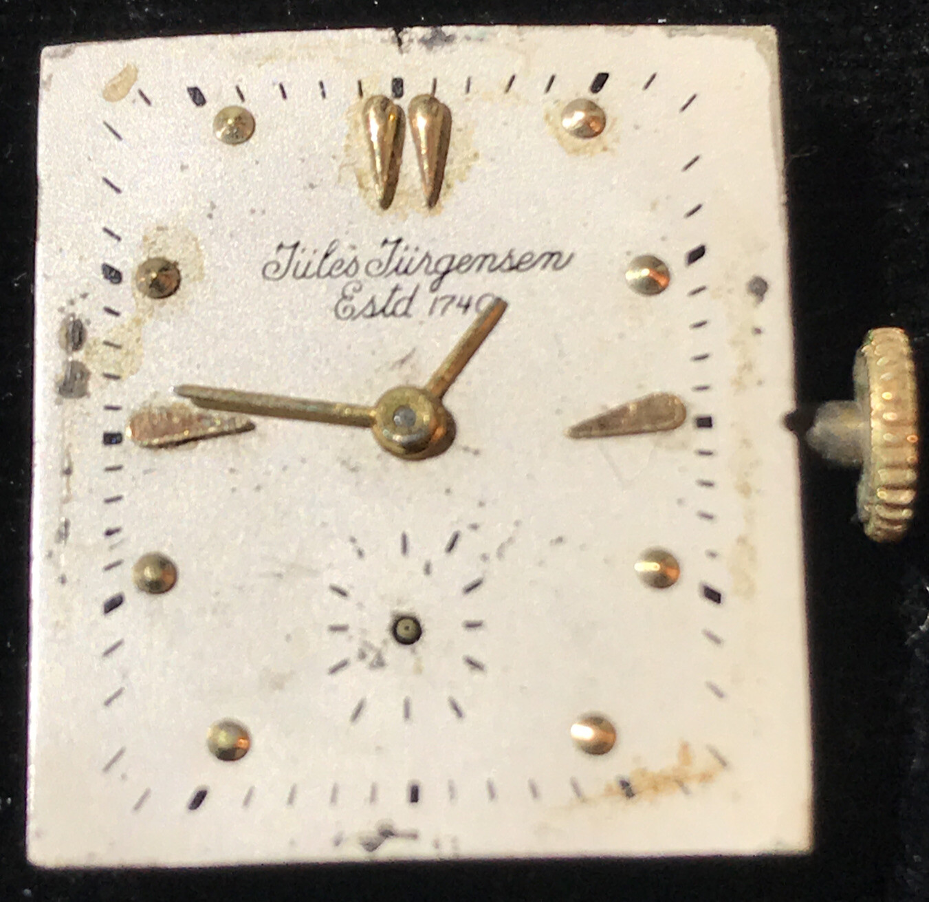 Jules Jurgensen Watch Face & Movement only 6661 JXJ 17 Jewels Running