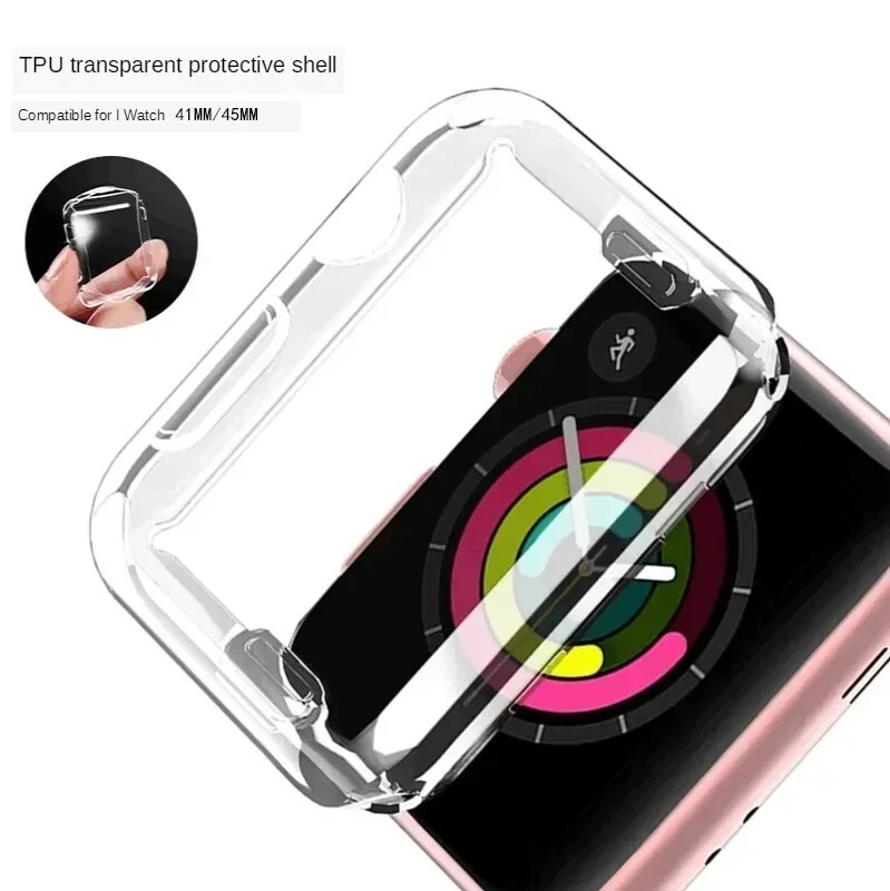 Soft TPU Screen Cover for Apple Watch –IWatch Ultra, Series 1-10, SE, and More