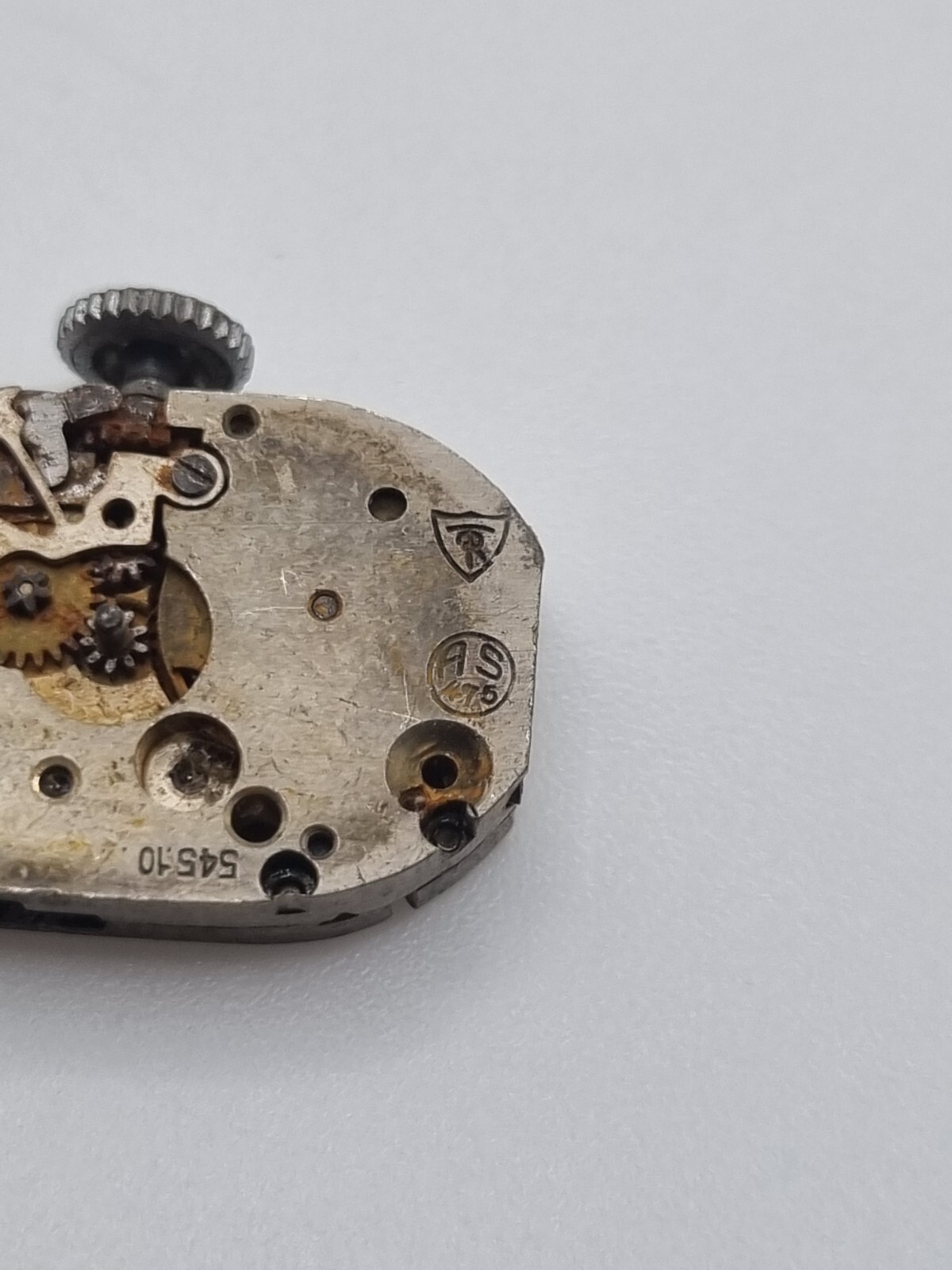 AS 475 54510 Manual Wind Watch Movement 16 Jewels Swiss Made Untested Repair