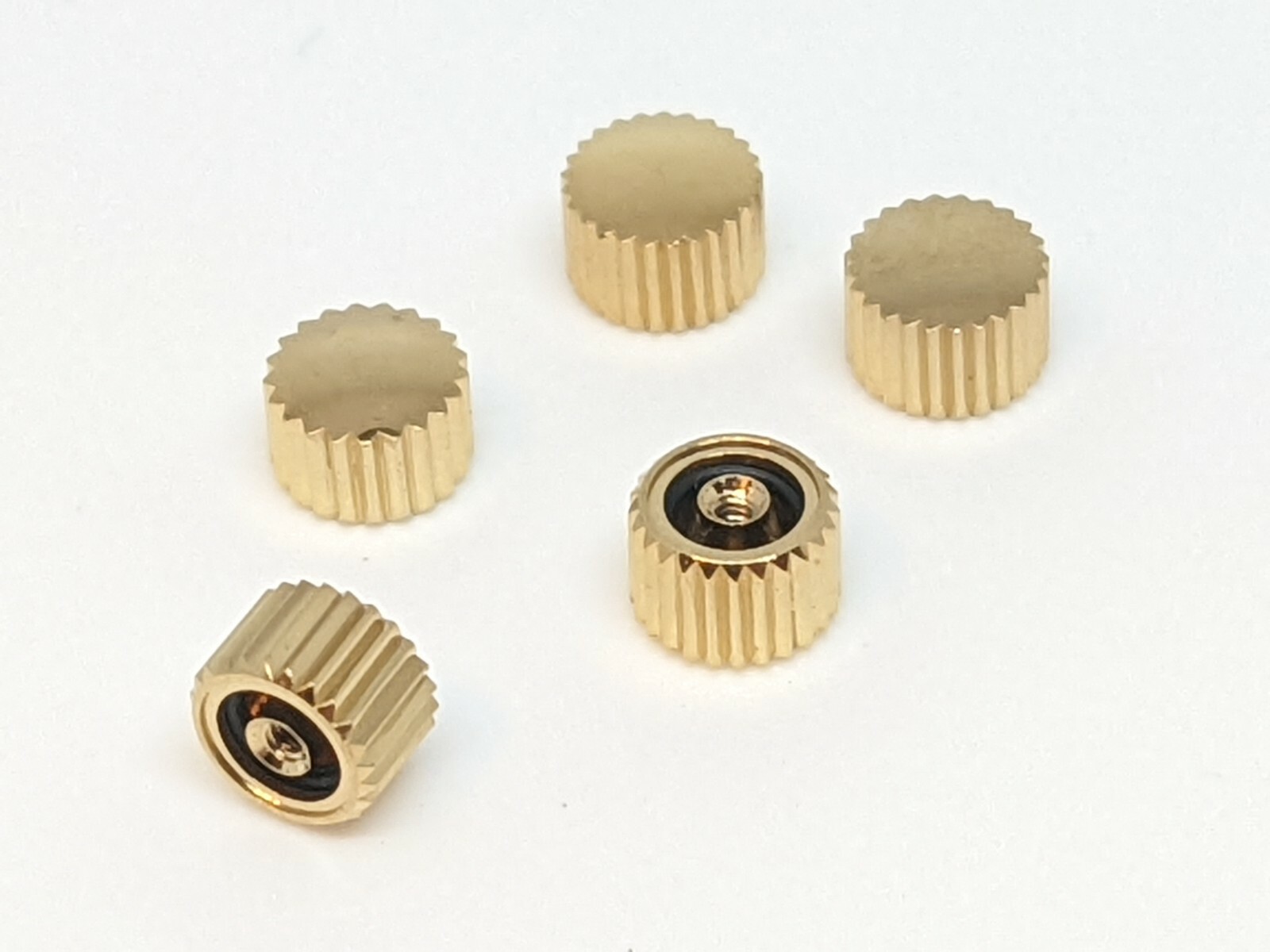 Waterproof crowns Diameter 4.00mm Tube 2.50mm Tap 10 (0.90mm) S/S or R/G x 5 pcs