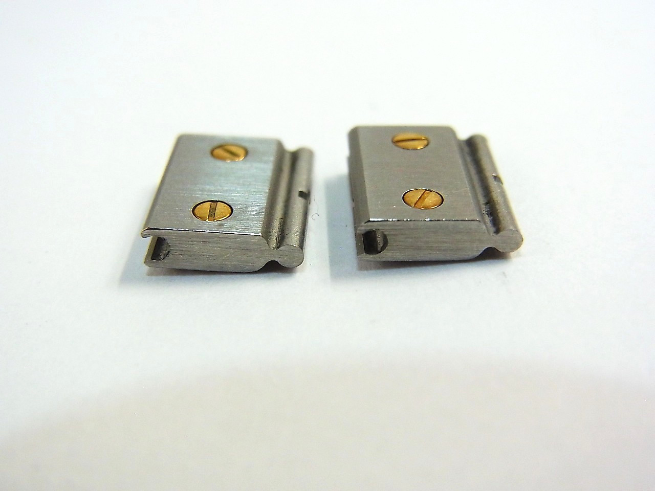 Cartier Santos 10mm Genuine 18K Gold SS Link Push Pin Bracelet Parts 2pcs Set EX