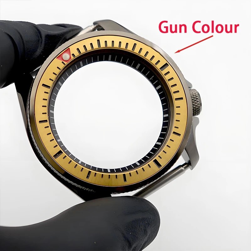 Watch Case SKX007 SKX009 Gunmetal for NH34 NH35 NH36 Sapphire Crystal