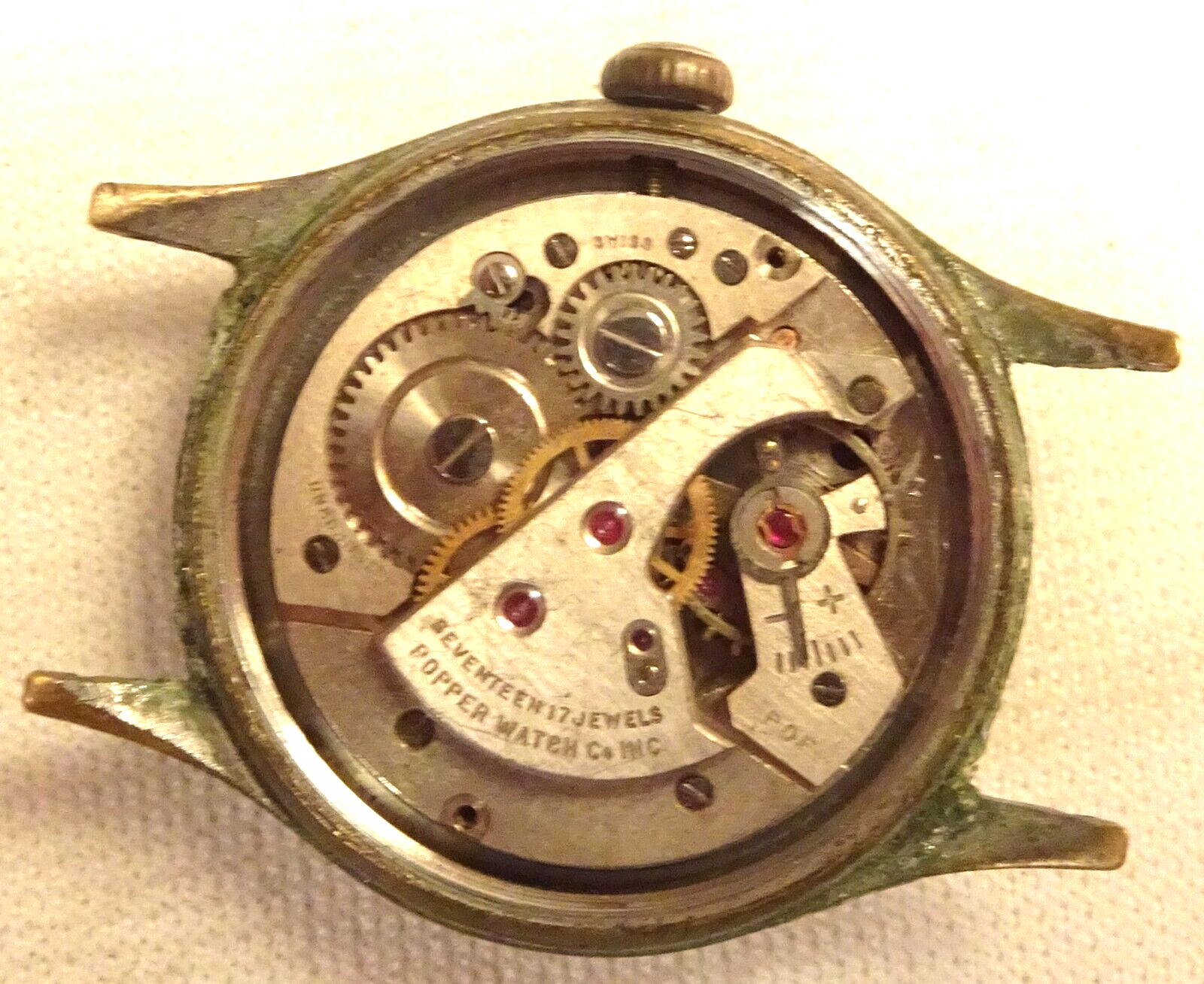 Herald Wristwatch Movement 17J Vintage Men’s Swiss Parts or Repair