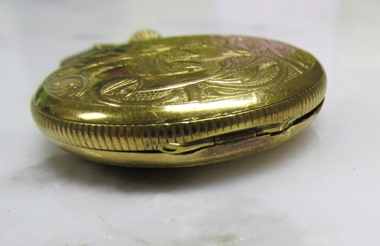 Vintage Majestime Gold Tone Pocket Watch; 36mm ~ 17J ~ 2-E218