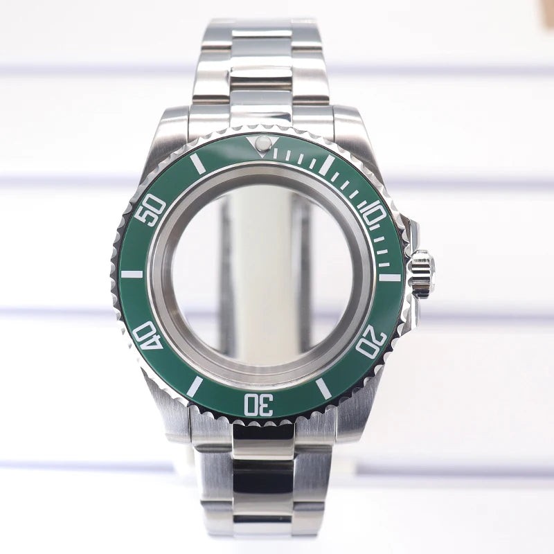 40mm Watch Case Ceramic Bezel Sapphire For Sub Nh35 Nh36 Nh38 Eta2824 Miyota8215